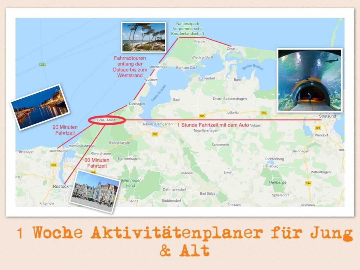 Discovair Graal Mueritz -Haus Quisisana- Strandnah Mit Netflix Luaran gambar